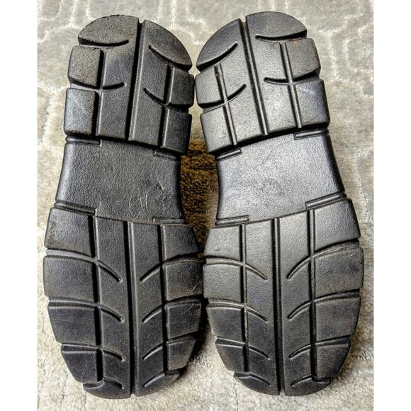 Forever 21 White Chunky Platform Sandals WOMENS 8 patent leather caged lug sole - Picture 11 of 13